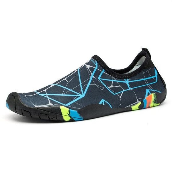 Printed Pattern Non-slip Rubber Thick Bottom Beach Shoes Swimming Shoes Diving Socks for Ladies, A Pair, Size: 38 (Sapphire Blue) - Image 2