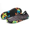 Printed Pattern Non-slip Rubber Thick Bottom Beach Shoes Swimming Shoes Diving Socks for Ladies, A Pair, Size: 40 (Jungle Gray)