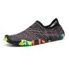 Printed Pattern Non-slip Rubber Thick Bottom Beach Shoes Swimming Shoes Diving Socks for Ladies, A Pair, Size: 40 (Jungle Gray) - Image 2