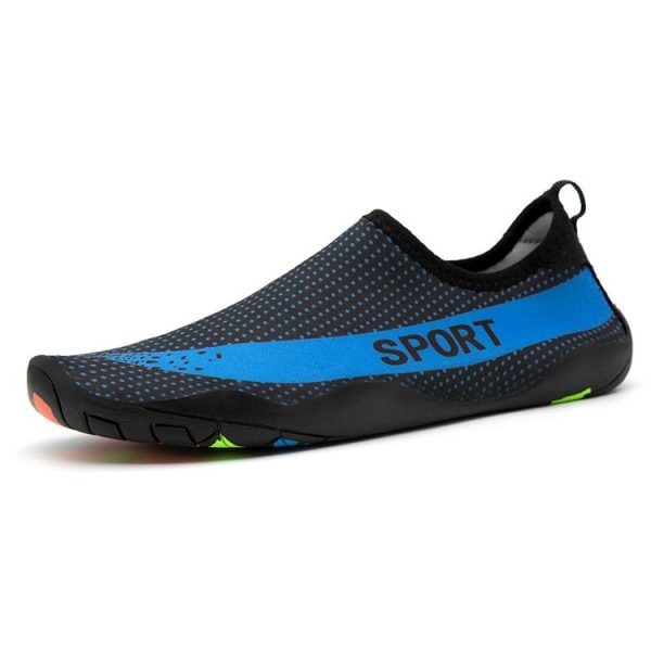 Printed Pattern Non-slip Rubber Thick Bottom Beach Shoes Swimming Shoes Diving Socks for Men, A Pair, Size: 42 (Blue Starry Sky) - Image 2