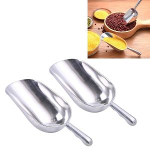2 PCS Stainless Steel Multifunctional Shovel Aluminum Alloy Ice Shovel Food Tea Shovel Tea Spoon, Size: M