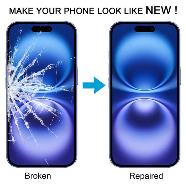 IPhone 16 Front Screen Outer Glass Lens with OCA Optically Clear Adhesive - Image 6