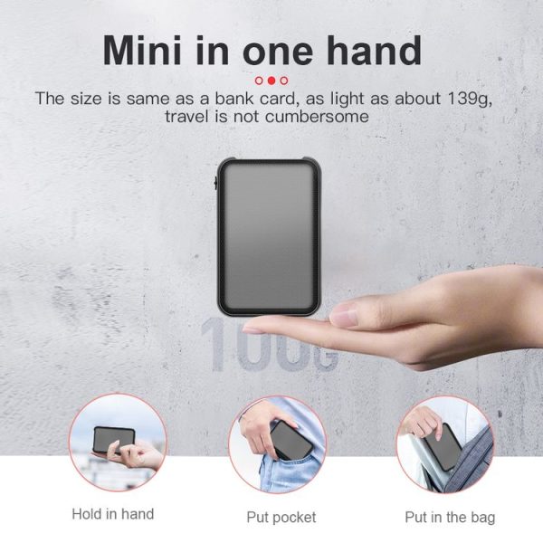 JNN Q75 Magnetic Power Bank Smart Voice Recorder, Memory: 4GB (Black) - Image 9