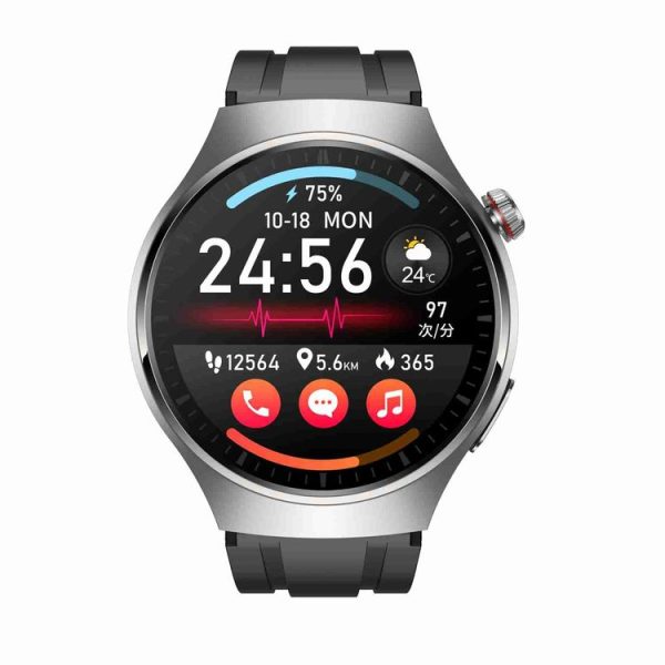 MT200 1.43 inch AMOLED IP67 Smart Call Watch, Support ECG / Body Temperature / Blood Glucose Monitoring (Silver) - Image 2