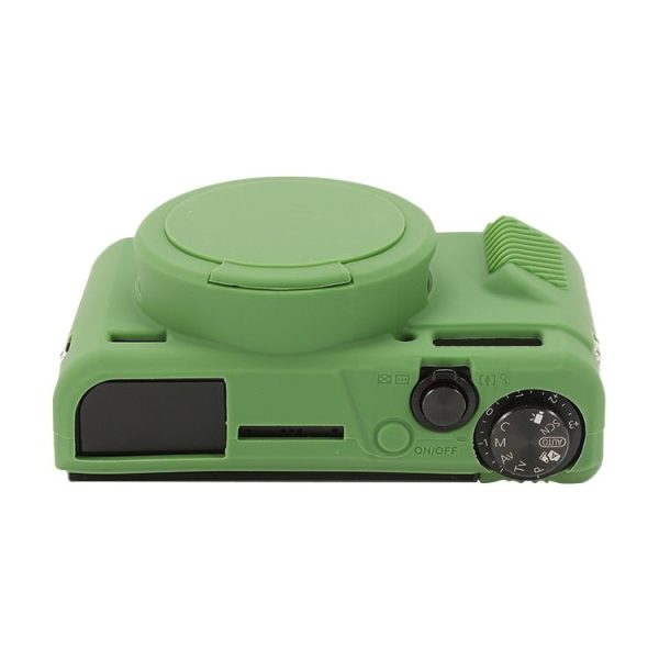 Canon PowerShot G7 X Mark II / G7X2 Soft Silicone Protective Case with Lens Cover (Green) - Image 6