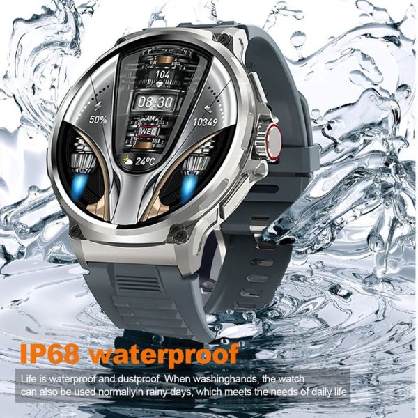 V69 IP68 BT5.0 1.85inch Smart Watch Support Voice Call / Sleep Detection (Silver) - Image 10