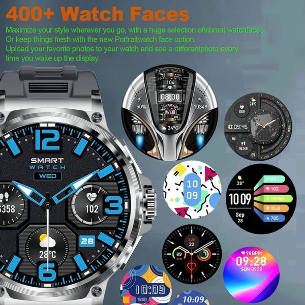 V69 IP68 BT5.0 1.85inch Smart Watch Support Voice Call / Sleep Detection (Silver) - Image 11