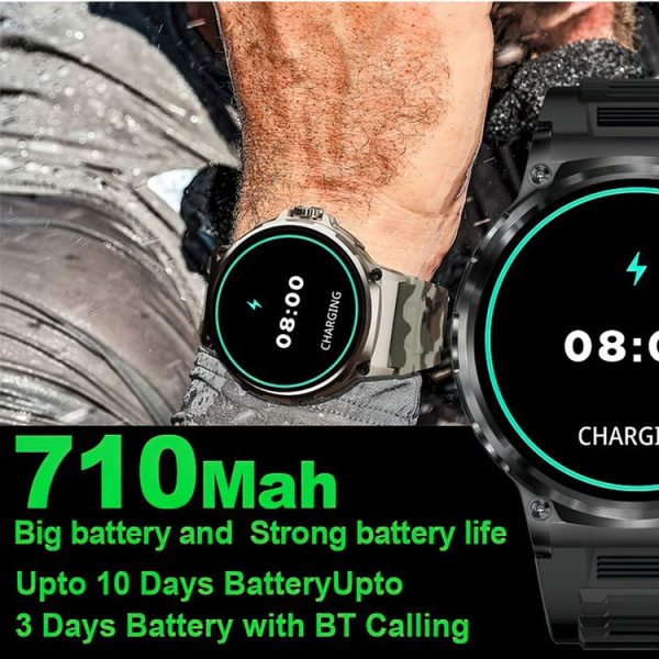 V69 IP68 BT5.0 1.85inch Smart Watch Support Voice Call / Sleep Detection (Silver) - Image 9