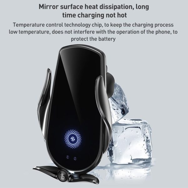 M3 Infrared lnduction Wireless Fast Charging Air Outlet Car Holder (Black) - Image 7