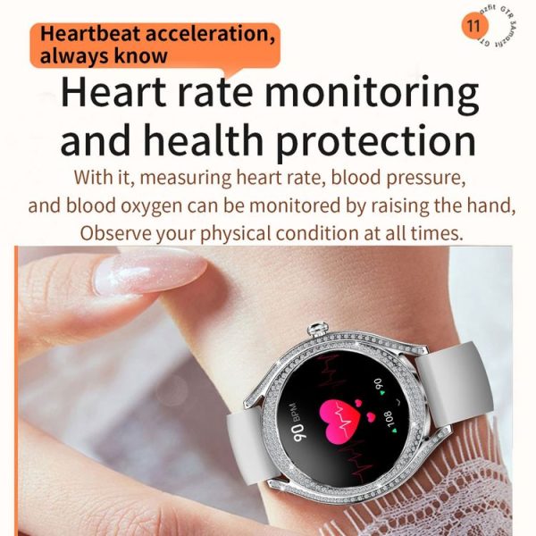 V66 1.28inch BT5.0 Smart Watch Support Heart Rate / Sleep Detection, Style: Steel Strap (Black) - Image 4