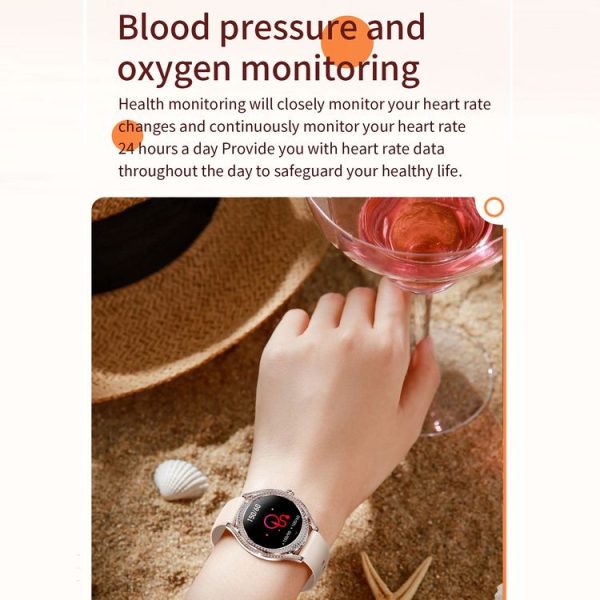 V66 1.28inch BT5.0 Smart Watch Support Heart Rate / Sleep Detection, Style: Steel Strap (Black) - Image 5