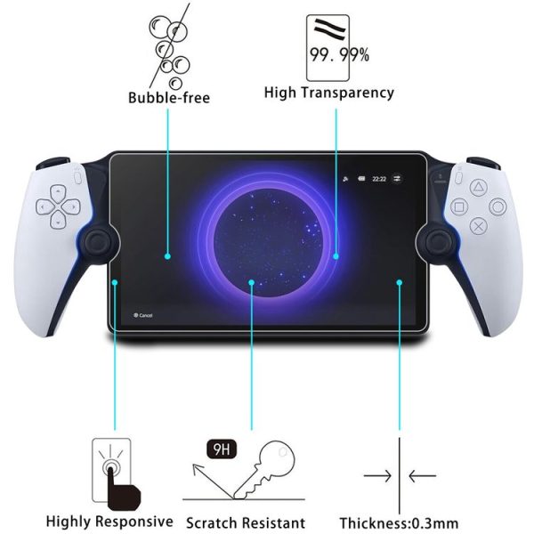 Sony PS5 PlayStation Portal Remote 2pcs 9H 0.3mm Explosion-proof Tempered Glass Film - Image 3