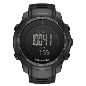 NORTH EDGE VERTICO Carbon Fiber Outdoor Sports Multifunctional Electronic Watch (Black)