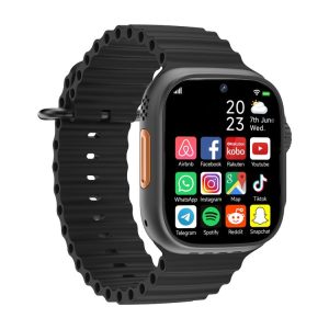 GS37 1.95 inch Screen Smart Phone Watch, 1GB+16GB, Android 9.0, Spreadtrum SL8541E, Network: 4G, Single Nano SIM, Front & Rear Camera (Black)