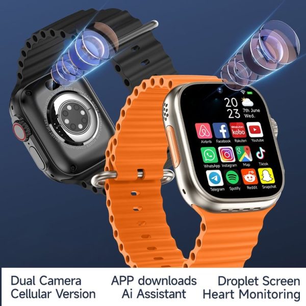 GS37 1.95 inch Screen Smart Phone Watch, 1GB+16GB, Android 9.0, Spreadtrum SL8541E, Network: 4G, Single Nano SIM, Front & Rear Camera (Black) - Image 11