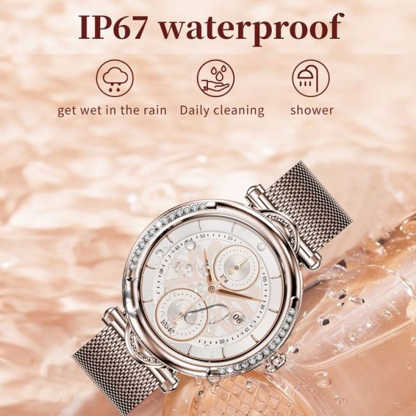 CF32 1.27 inch Screen Lady Smart Watch, Silicone Band, Support Female Physiology Monitoring & 100+ Sports Modes (Black) - Image 11