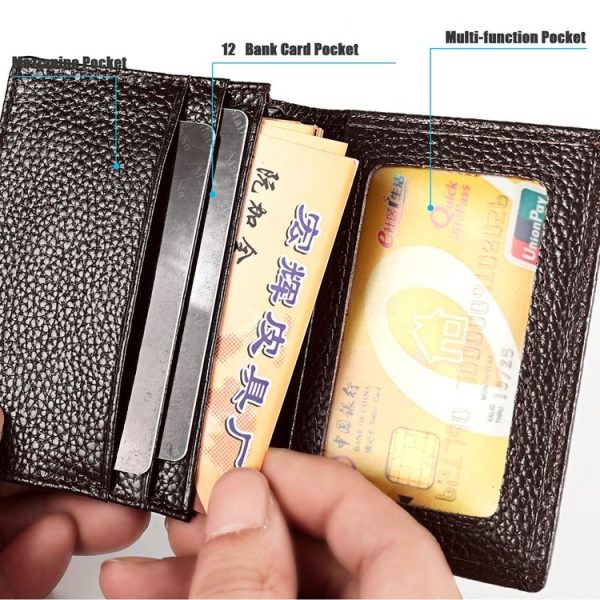 KB156 Antimagnetic RFID Men Leather Card Bag Card Holder (Black) - Image 5