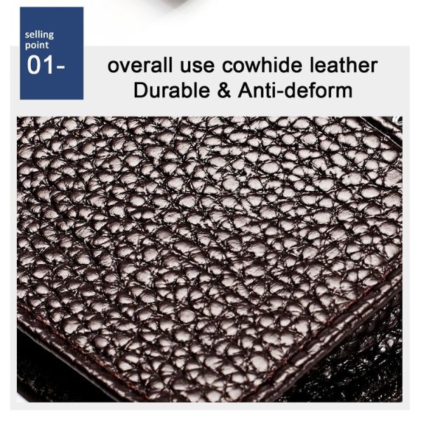 KB156 Antimagnetic RFID Men Leather Card Bag Card Holder (Black) - Image 7