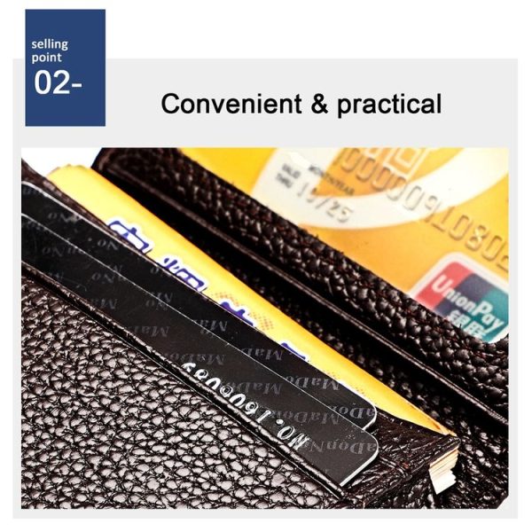 KB156 Antimagnetic RFID Men Leather Card Bag Card Holder (Black) - Image 8