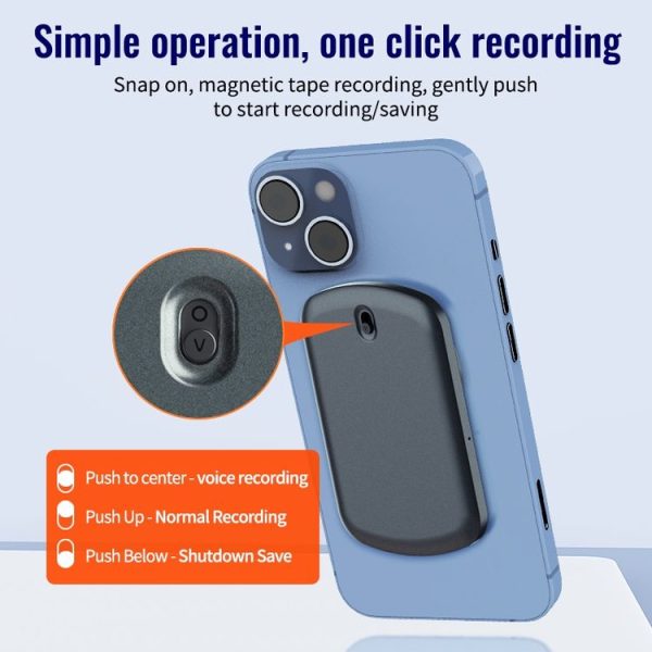 JNN A1 Strong Magnetic Mobile Call Voice Recorder, Memory: 4GB (Black) - Image 7