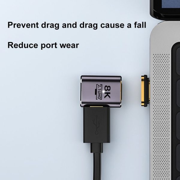 8K 60Hz HDTV to HDTV Magnetic Adapter, Male Straight Female Side Right Bend - Image 6