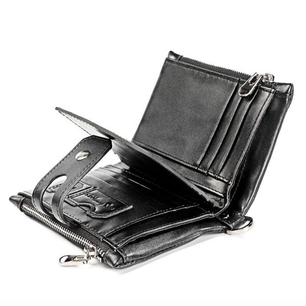 3515 Antimagnetic RFID Multi-function Leather Men Wallet with Card Holder (Black) - Image 3