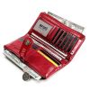 3513 Antimagnetic RFID Multi-function Retro Leather Lady Wallet Large-capacity Purse with Card Holder (Red) - Image 3