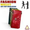 3513 Antimagnetic RFID Multi-function Retro Leather Lady Wallet Large-capacity Purse with Card Holder (Red) - Image 7