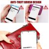 3513 Antimagnetic RFID Multi-function Retro Leather Lady Wallet Large-capacity Purse with Card Holder (Red) - Image 8