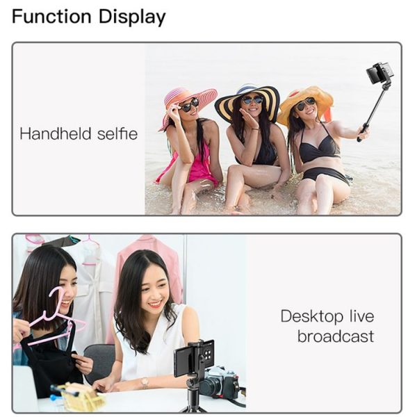 Yesido SF11 Retractable Bluetooth Tripod Phone Live Broadcast Selfie Stand (Black) - Image 4