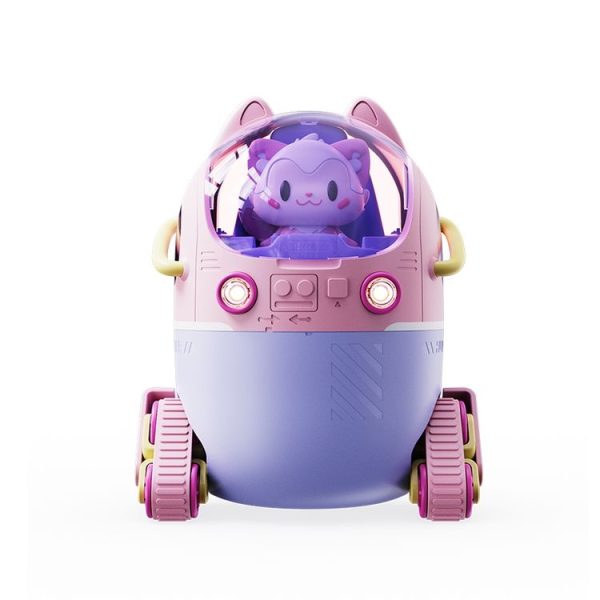 MJ066 220ML Portable Desktop Cute Cartoon Tank Car Air Humidifier with LED Lights, Model: Rechargeable (Pink)