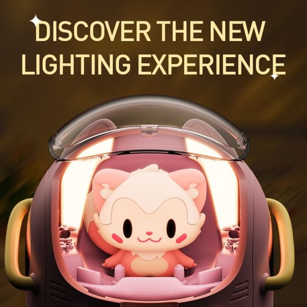MJ066 220ML Portable Desktop Cute Cartoon Tank Car Air Humidifier with LED Lights, Model: Rechargeable (Pink) - Image 3