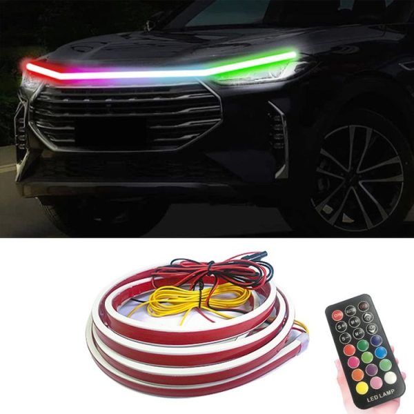 Car Startup Scan Through Hood LED Daytime Running Atmosphere Light, APP Control, Length: 1.2m (Symphony)
