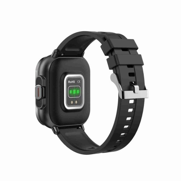 D8 2.01 inch 2 in 1 Bluetooth Earphone Silicone Band Smart Watch, Support Health Monitoring / NFC (Black) - Image 3
