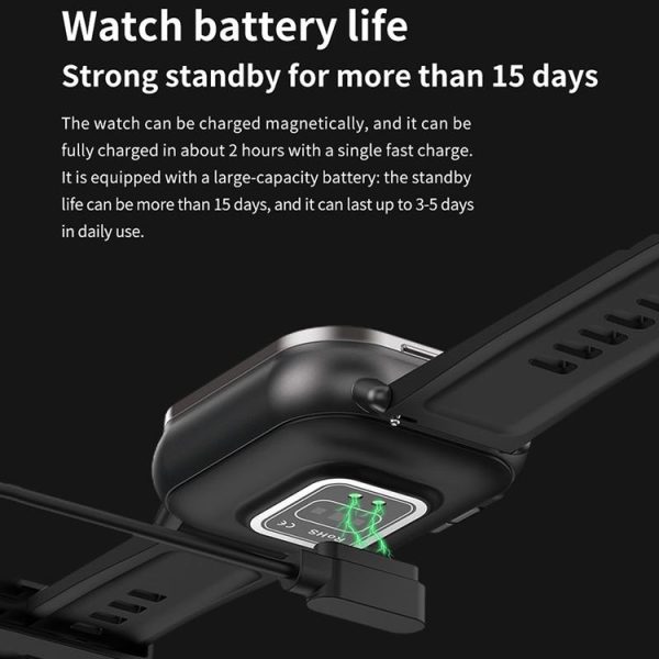 D8 2.01 inch 2 in 1 Bluetooth Earphone Steel Band Smart Watch, Support Health Monitoring / NFC (Black) - Image 13