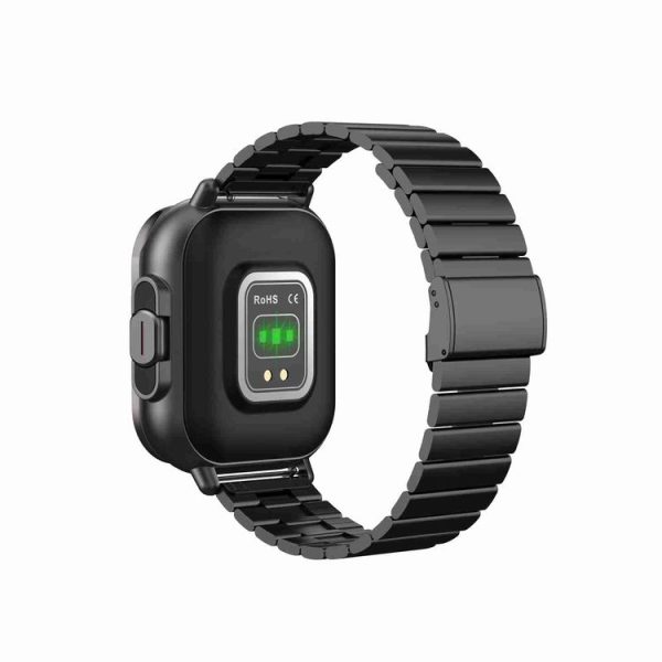 D8 2.01 inch 2 in 1 Bluetooth Earphone Steel Band Smart Watch, Support Health Monitoring / NFC (Black) - Image 3