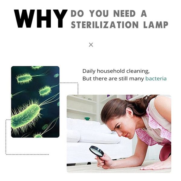 UVC Ozone Sterilizer Germicidal Disinfection Lamp, Specification: E27 110V 72 LEDs Lamp Cup Style - Image 4