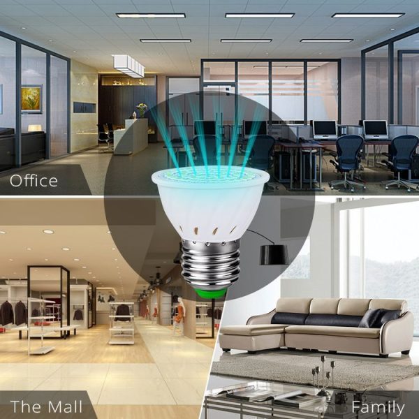 UVC Ozone Sterilizer Germicidal Disinfection Lamp, Specification: E27 110V 72 LEDs Lamp Cup Style - Image 9