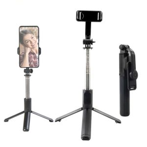 Q07 Bluetooth Selfie Stick Multifunctional Live Broadcast Tripod Without Light (Black)