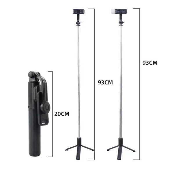 Q07 Bluetooth Selfie Stick Multifunctional Live Broadcast Tripod Without Light (Black) - Image 3