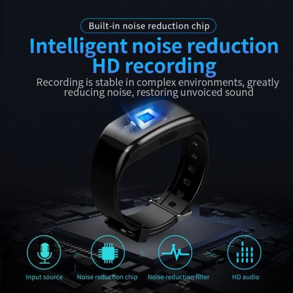 JNN D5 HD Noise Reduction Smart Recording Electronic Bracelet, Capacity: 8GB - Image 9