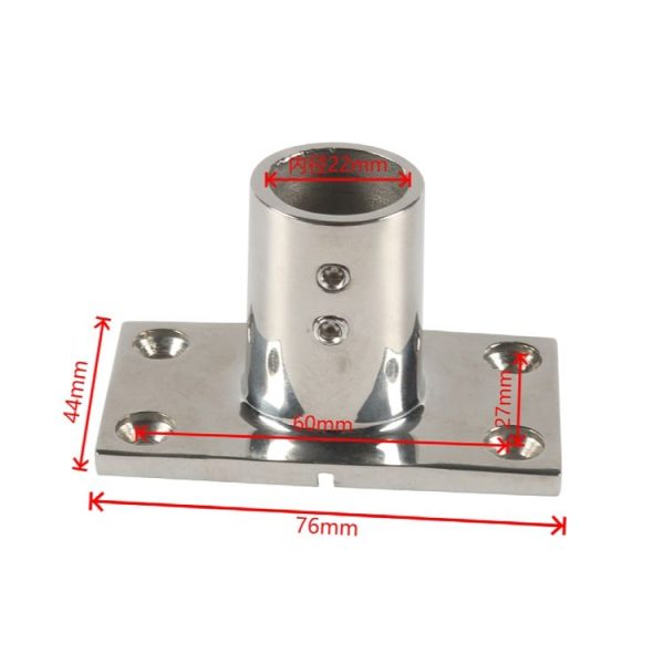 A8767 Ship / Yacht 316 Stainless Steel 90 Degree Square Tube Holder with Screws + Wrench (Silver) - Image 4