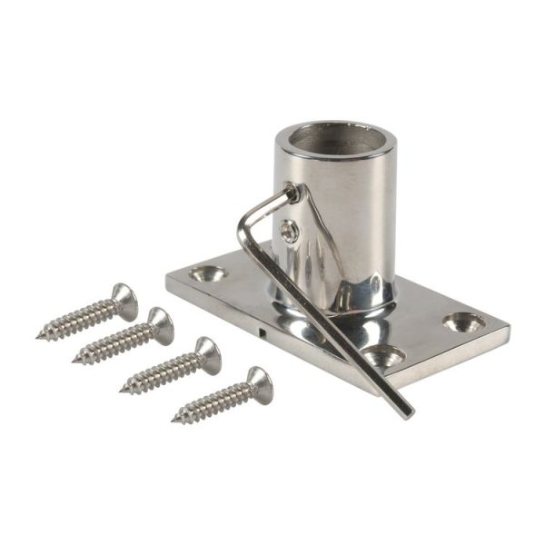 A8767 Ship / Yacht 316 Stainless Steel 90 Degree Square Tube Holder with Screws + Wrench (Silver) - Image 5