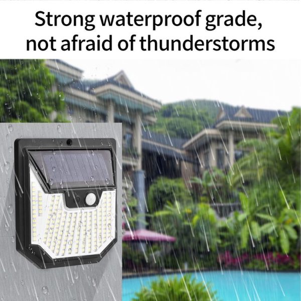 1pc XY0159 159 LEDs Outdoor Solar Human Body Sensor Courtyard Wall Light - Image 7
