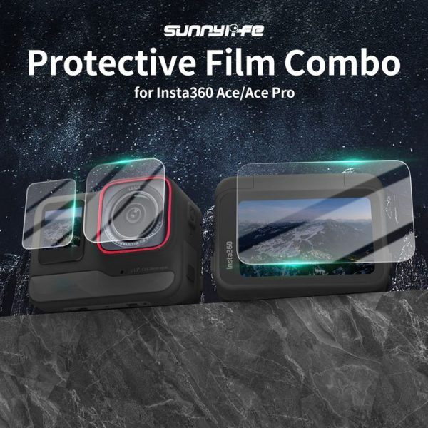 Insta360 Ace Pro Sunnylife 3 in 1 Rear & Front Screen Lens Explosion proof Film (1 Set) - Image 3