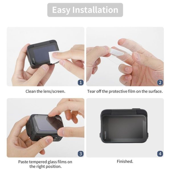 Insta360 Ace Pro Sunnylife 3 in 1 Rear & Front Screen Lens Explosion proof Film (1 Set) - Image 8
