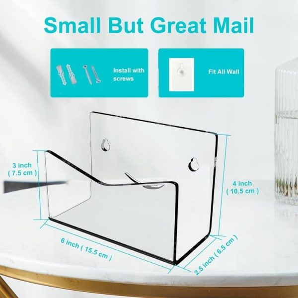 YX079 Acrylic Envelope Storage Display Rack Smile Mail Folder Organizer - Image 3