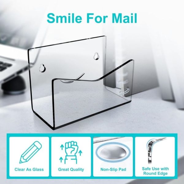 YX079 Acrylic Envelope Storage Display Rack Smile Mail Folder Organizer - Image 9