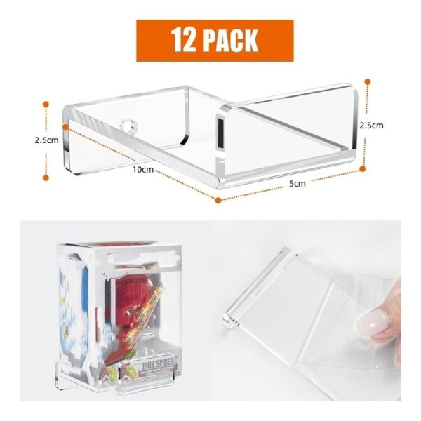 YX075 6pcs / Set Acrylic Storage Rack Anime Ornaments Wall Mounted Display Bracket - Image 2
