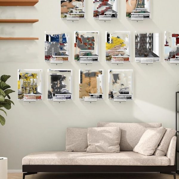 YX075 6pcs / Set Acrylic Storage Rack Anime Ornaments Wall Mounted Display Bracket - Image 5